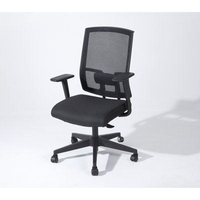 Ergonomic, Black Office Mesh Chair, High Back, Adjustable , Breathable , Customizable Height, Nylon Seat Back Task Chair With Ergonomic Design, Arms, Mesh, Frame, Solid Pattern, Square Shape,