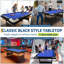 Ensemble de table de billard et de billard pliable portatif bleu 85 pouces avec ensemble d'accessoires idéal pour la salle de jeux familiale ou la salle de jeux pour adultes-124342148-124342147