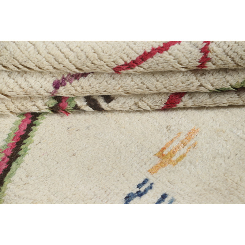 Tapis tribal marocain en laine noué à la main 6 x 9