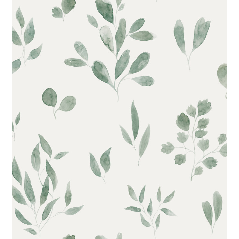Familj 2 Floral Wallpaper Roll by Sandberg, Jade Black