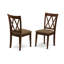 L'ensemble de meubles de salle à manger 3 pièces comprend une table rectangulaire en bois avec feuille papillon et 2 chaises de cuisine en tissu de lin, acajou-1361670452-1361670458