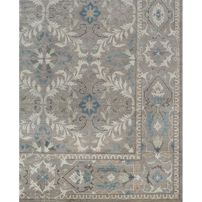 Proprietary Patterns Hand Woven Wool Area Rug, Rectangle 9' x 12'