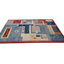 Tapis oriental multicolore géométrique moderne unique 4 x 6 One-of-a-Kind