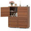 Armoire de rangement 2 portes 2 pièces avec 2 tablettes réglables avec 2 portes