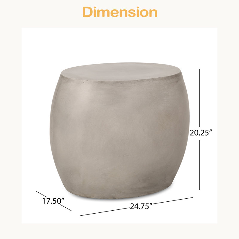 Outdoor Lightweight Concrete Side Table
