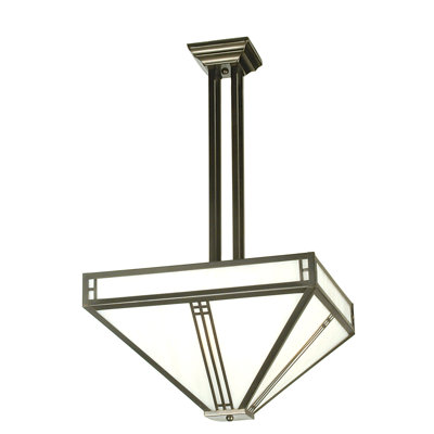 Luminaire bol suspendu unique à 4 lumières