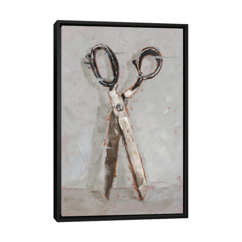 «Cut It Out I» par Ethan Harper - reproduction d'art, H 26 po x l 18 po x 1,5 po, Toile avec cadre noir, Pas de tapis