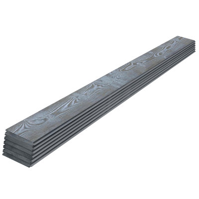 Edge Thermally Modified Wood 1 in. x 6 in. x 8 ft. Tongue and Groove Board, (Blue) (6-Pack)