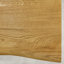 Ferriday Oak Solid Wood Top Metal Base Dining Table-1297300347-1297300346