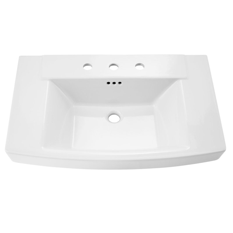 Lavabo de salle de bain rectangulaire avec trop-plein Townsend, blanc