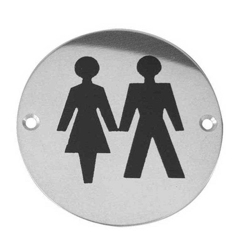 Dia Unisex Pictogram, Satin Stainless Steel