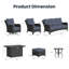 10 Piece Patio Furniture Set With Fire Pit Table, All-weather Wicker Outdoor Conversation Set With Swivel Rocking Chair And 6 Inch Thick Cushions-1136638937-1136638936