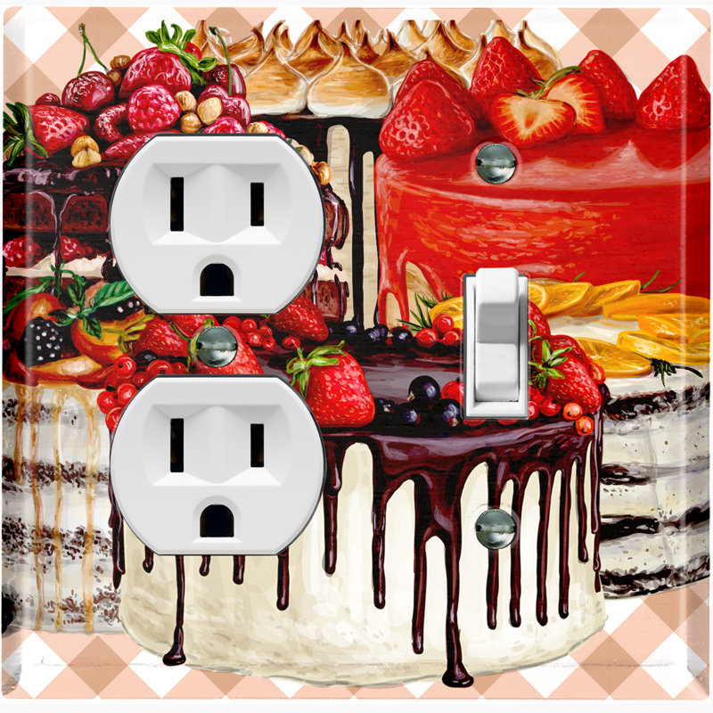 Patterned 2 - Gang Combination Plate Standard Combination Wall Plate