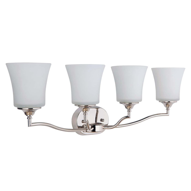 4 - Light Vanity Light, Polished Nickel