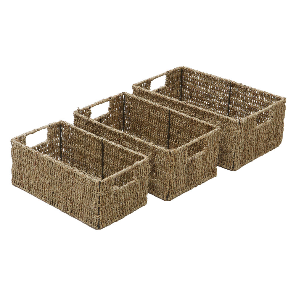 JVL Seagrass Decorative Basket