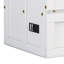 Commode pour lit escamotable en pin massif avec station de charge et grand tiroir de rangement pour bureau à domicile ou petite pièce, grand, blanc et noyer-334765407