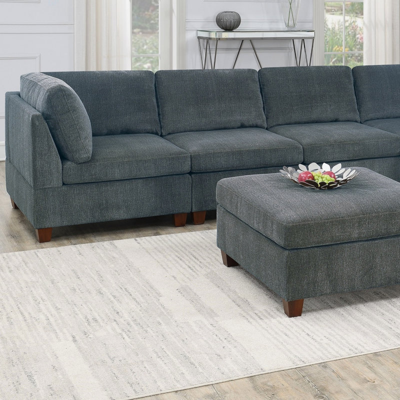 Mobilier de salon chenille en tissu OTTOMAN