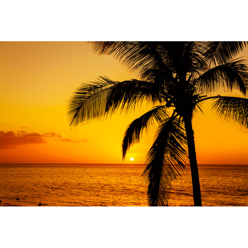 «Tropical Sunset» par Mariuszblach - photographie sur toile tendue, L 36 po x H 24 po