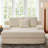 65.35" D Oversized Flannel Chaise Lounge Chair for Living Room with 2 Back Cushions and 1 Throw Pillow, Pure Foam Filled, No Assembly Required, Beige-117969492