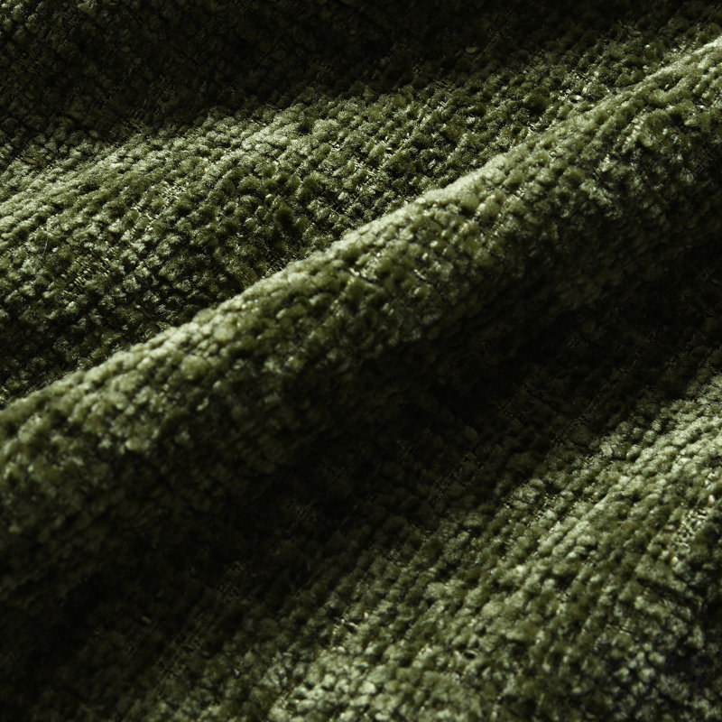Canapé de 116 po entièrement compressé avec mousse à haute densité, dossier et coussin de siège intégrés, bordure décorative, conception sans pieds sans cadre, aucun assemblage requis, combinaison libre, chenille de particules