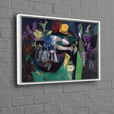 Large Scale Cotton Canvas Wall Art Depicting Night Fishing at Antibes by Pablo Picasso for Sophisticated Interior Design