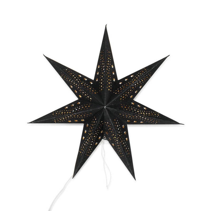 LED Christmas Tree Topper, Black, 60" H x 60" W x 60" D