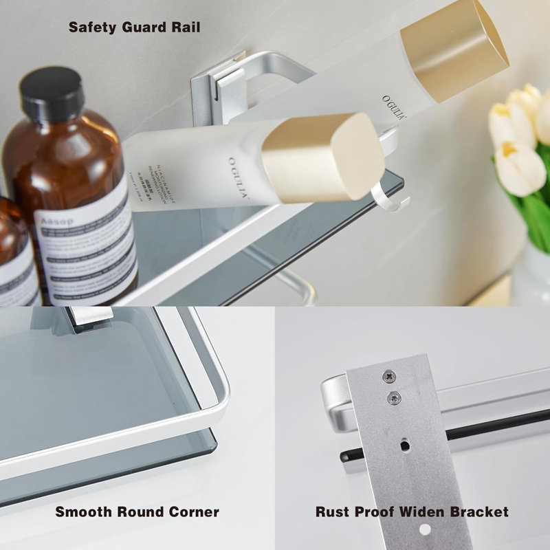 Tablettes murales de salle de bain Kynia