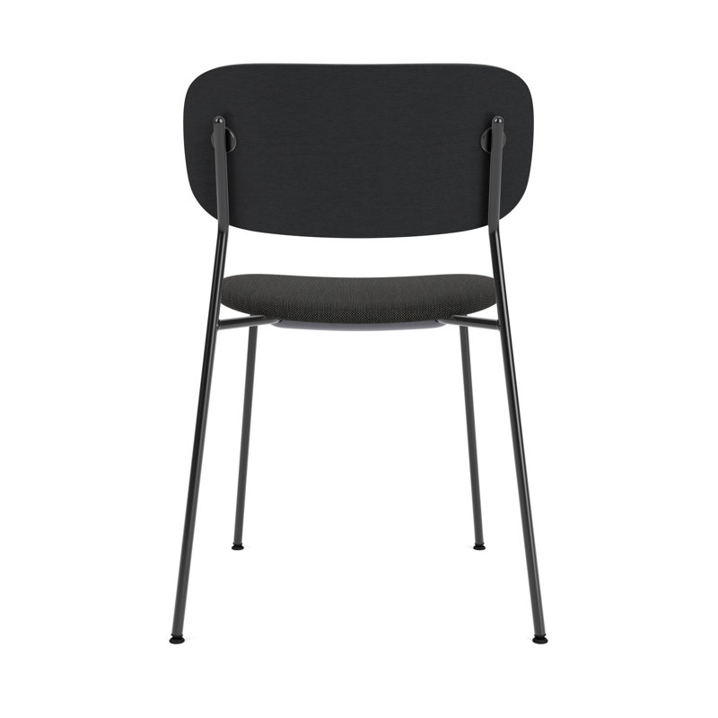 Co Upholstered Dining Chair, Dark Stained Oak, Bouclé 02 Acrylic, Black
