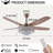 52" Modern Crystal Ceiling Fan With Led Light Kit & Remote Control, 6 Speeds, 3 Colors Changing, Reversible, Timer