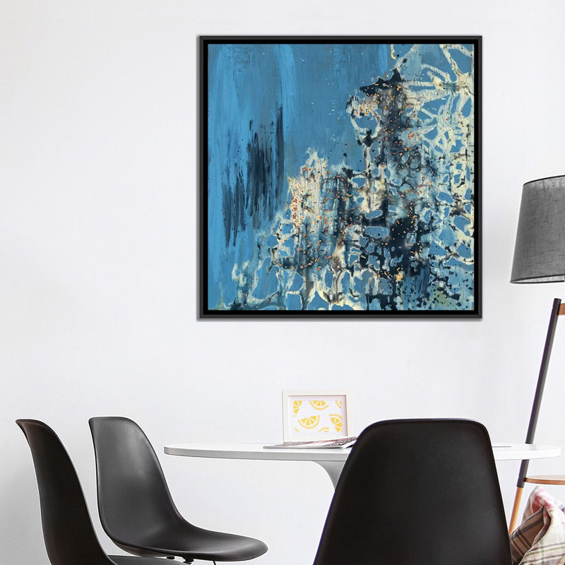 «Treading Water III», reproduction sur toile, H 18 po x l 18 po x P 1,5 po, Toile avec cadre noir, Pas de tapis