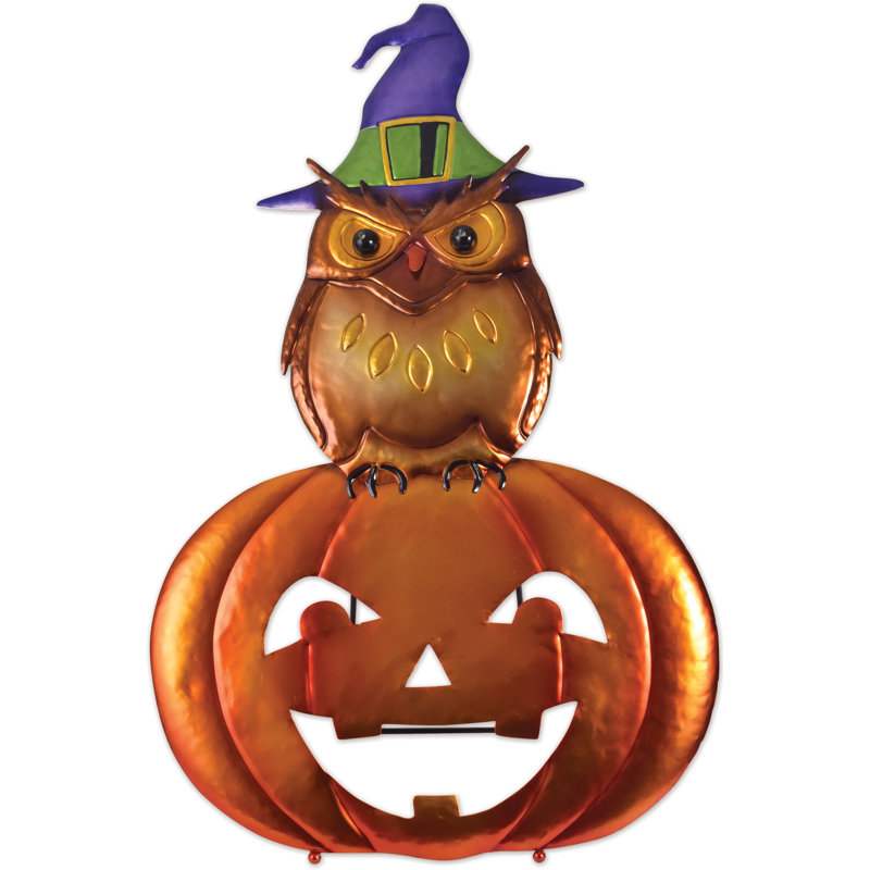 Hibou solaire et potiron Greeter