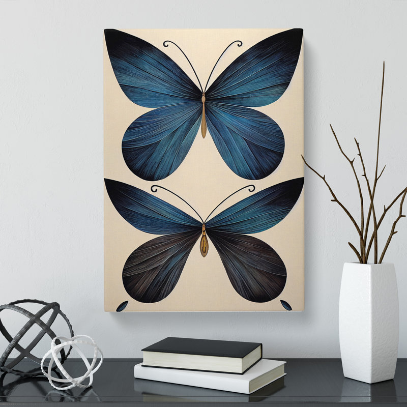 Butterfly Geometric - Wrapped Canvas, 76cm H x 50cm W x 3cm D