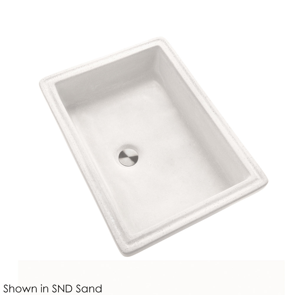 Newterra Handmade Concrete Rectangular Undermount 19.5'' L Bathroom Sink LACAVA Sink 
