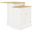 Îlot de cuisine avec armoire de rangement, blanc
