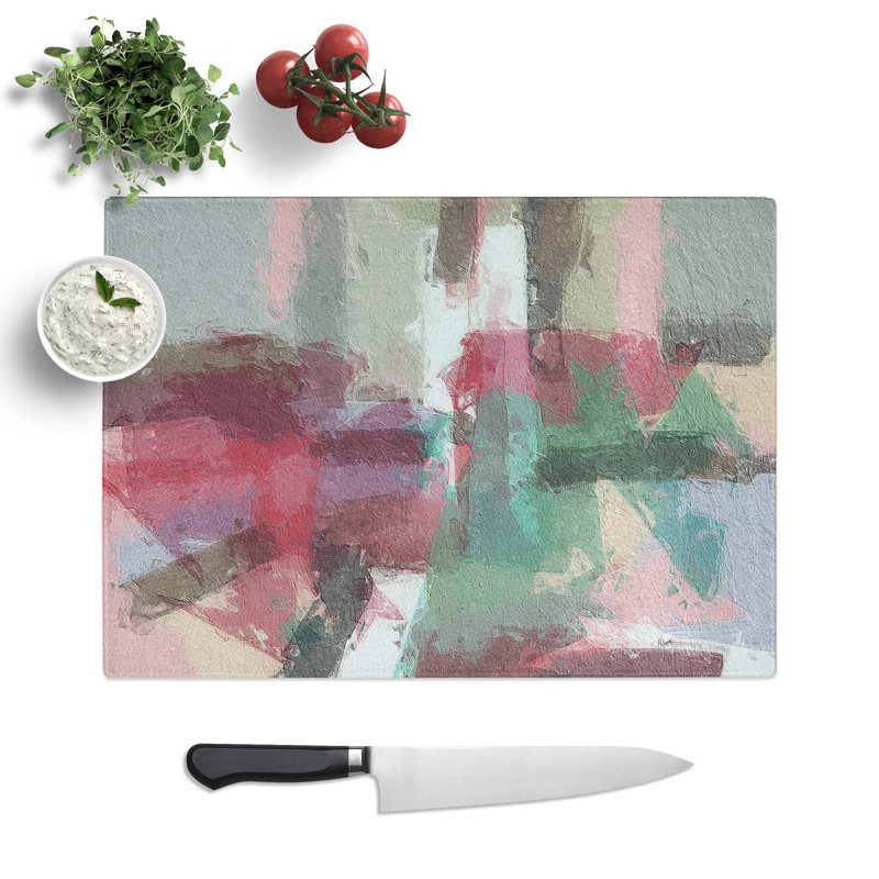 Tempered Glass Art Painting Vol.111 Chopping Board, 28.5 cm W x 20 cm L