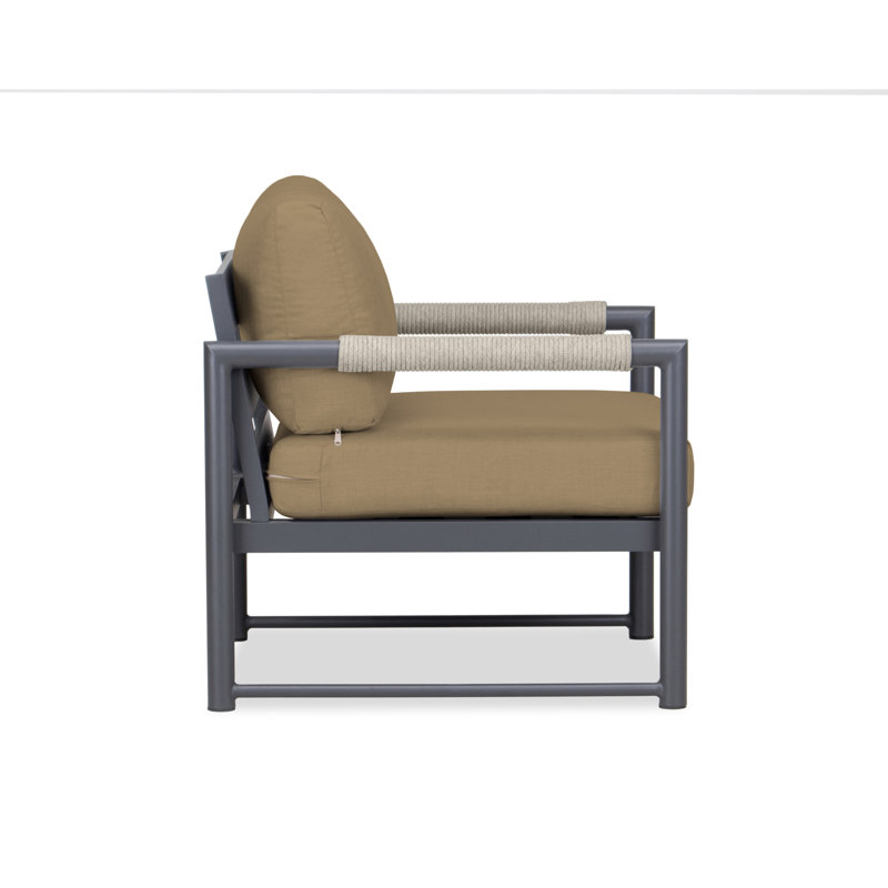 Alto Outdoor Lounge Chair, Cast Silver Sunbrella®, Slate Gray