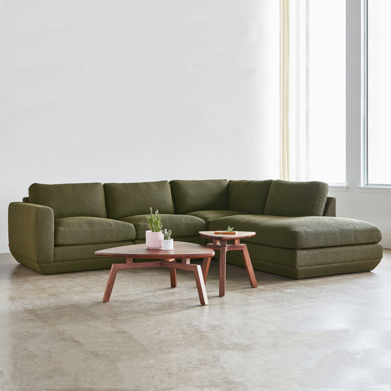 Podium Modular 4 PC Lounge Sectional A, Right Hand Facing, Copenhagen Terra