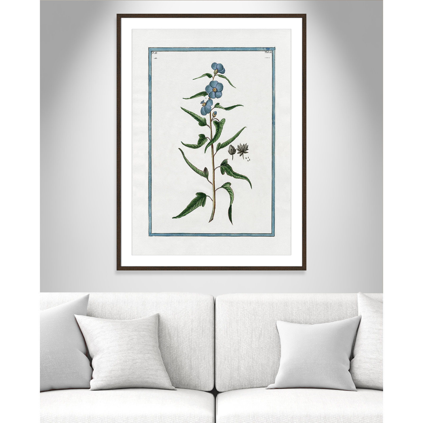 Colombe "Shabby Elegance Botanical I" Print, 29.5" W x 41.5" H, Walnut Framed