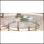 Table basse en verre transparent et finition champagne (table basse seulement)