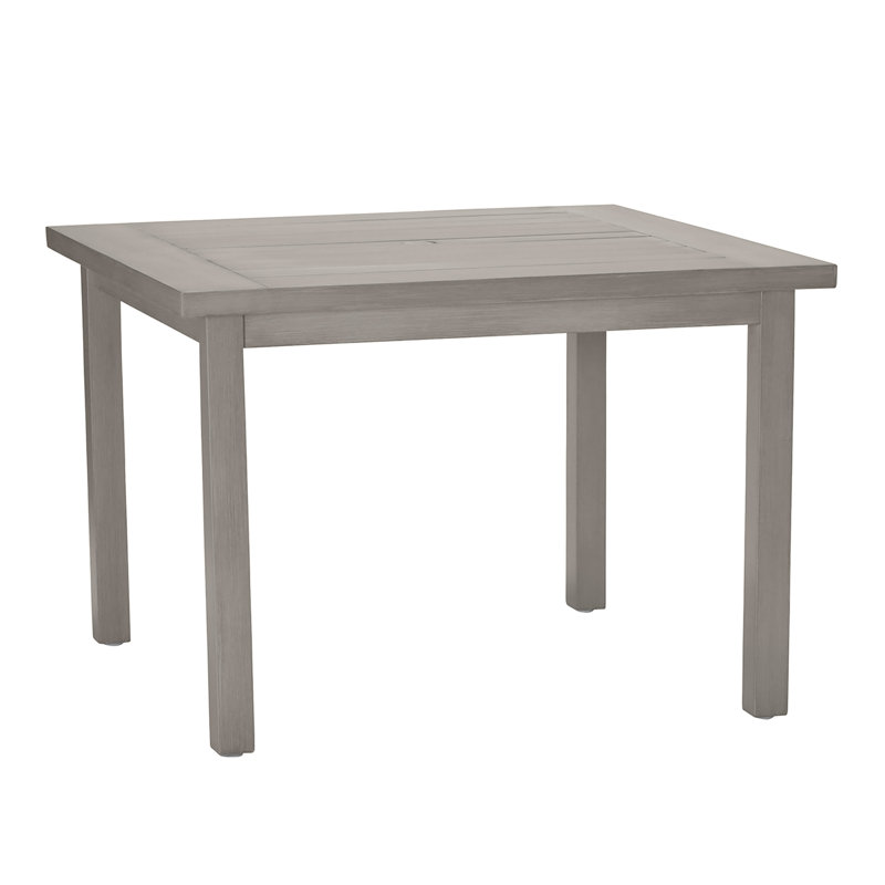 Club Aluminum Outdoor Dining Table, Oyster