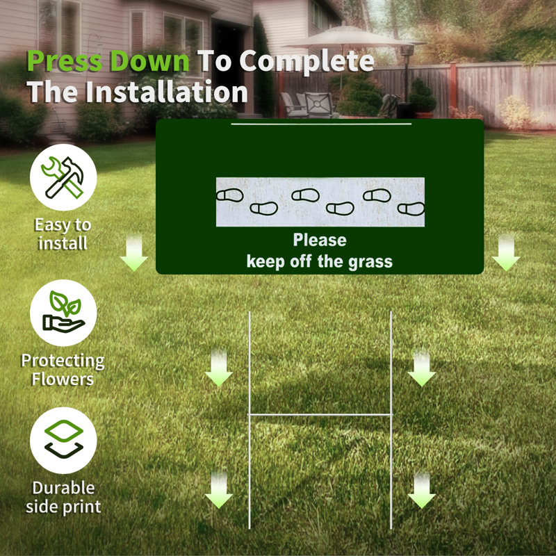 Piquets de jardin en fer Sotiris 24 po x 10 po Stakes for Yard Signs, H 15 po x l 10 po x P 0,4 po