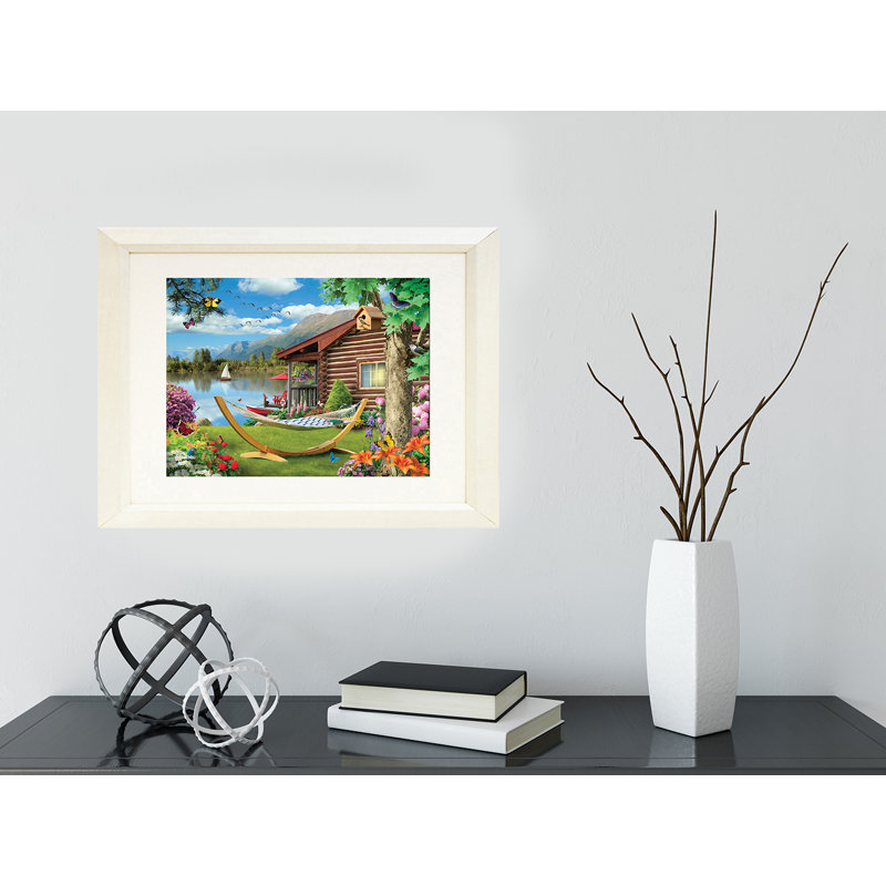 «Summer Essence» par Alan Giana - reproduction de photo, H 18,5 po x l 22,5 po x P 1,25 po, Papier encadré blanc, Blanc