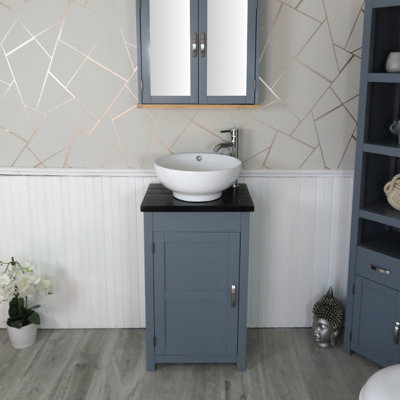 Scurlock 515mm Single Bathroom Vanity with Vessel Stone Basin