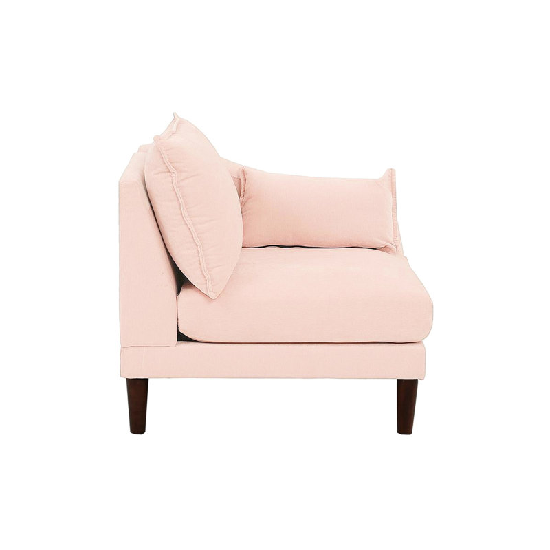 Chaise avec coussin et pieds en bois massif Blush, Rose