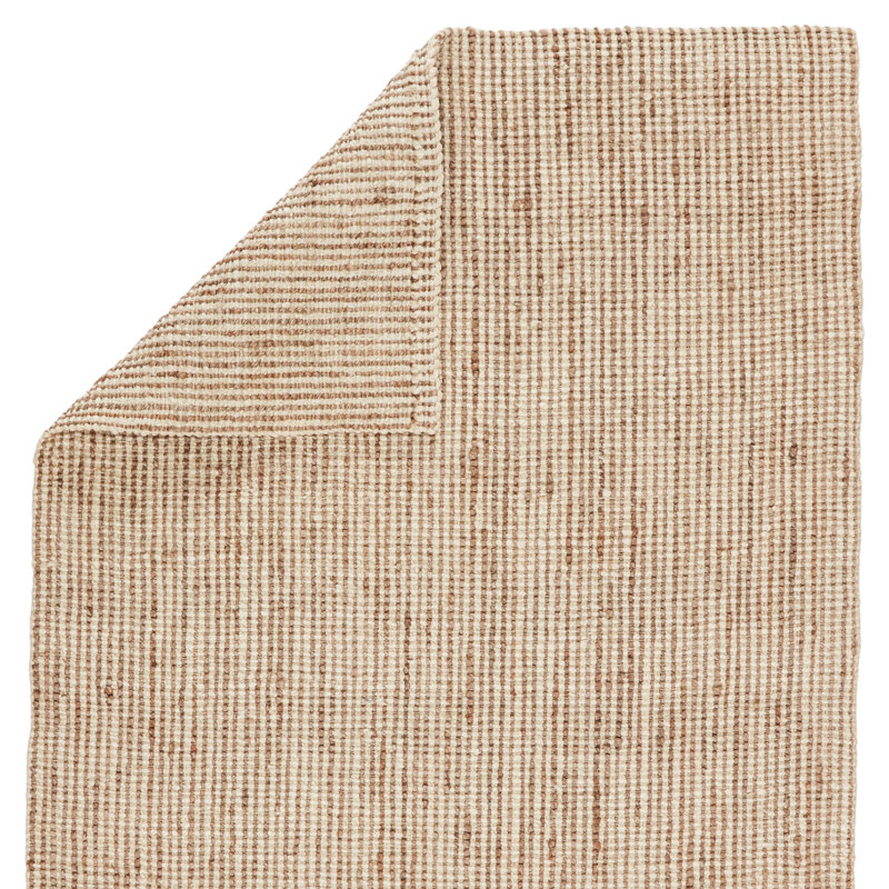 Cayman Jute / Sisal Area Rug in White/Brown/Tan, Rectangle 2' x 3'