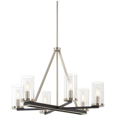 Lustre de roue de style bougie 6 lumières Alam