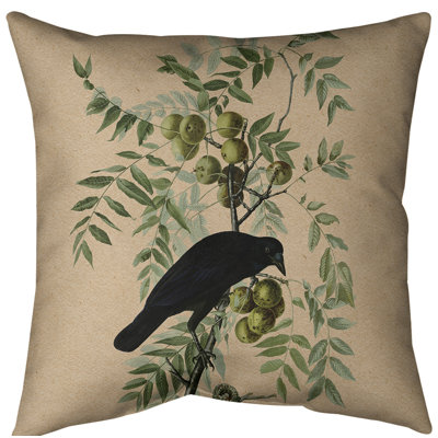 Coussin décoratif d’intérieur en polyester/mélange de polyester american crow