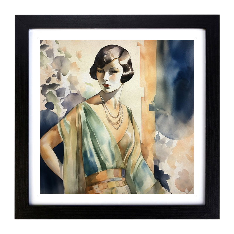 Single Picture Frame Print on Wood, Black