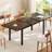Industrial Rectangular Dining Table for 6~8 People, 63" Long Wood Kitchen Table for Dining Room-131203918