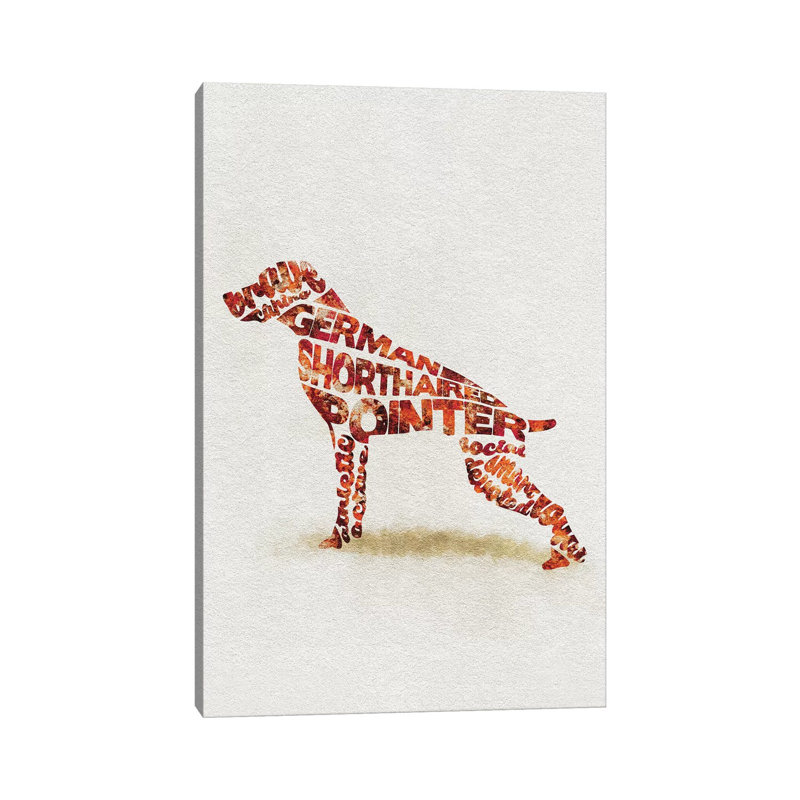 German Shorthaired Pointer by Ayse Deniz Akerman - Wrapped Canvas Print, 30.48 cm H x 45.72 cm W